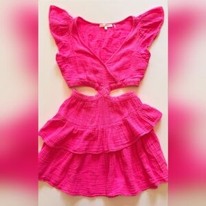 LoveShackFancy Pink Mini Dress